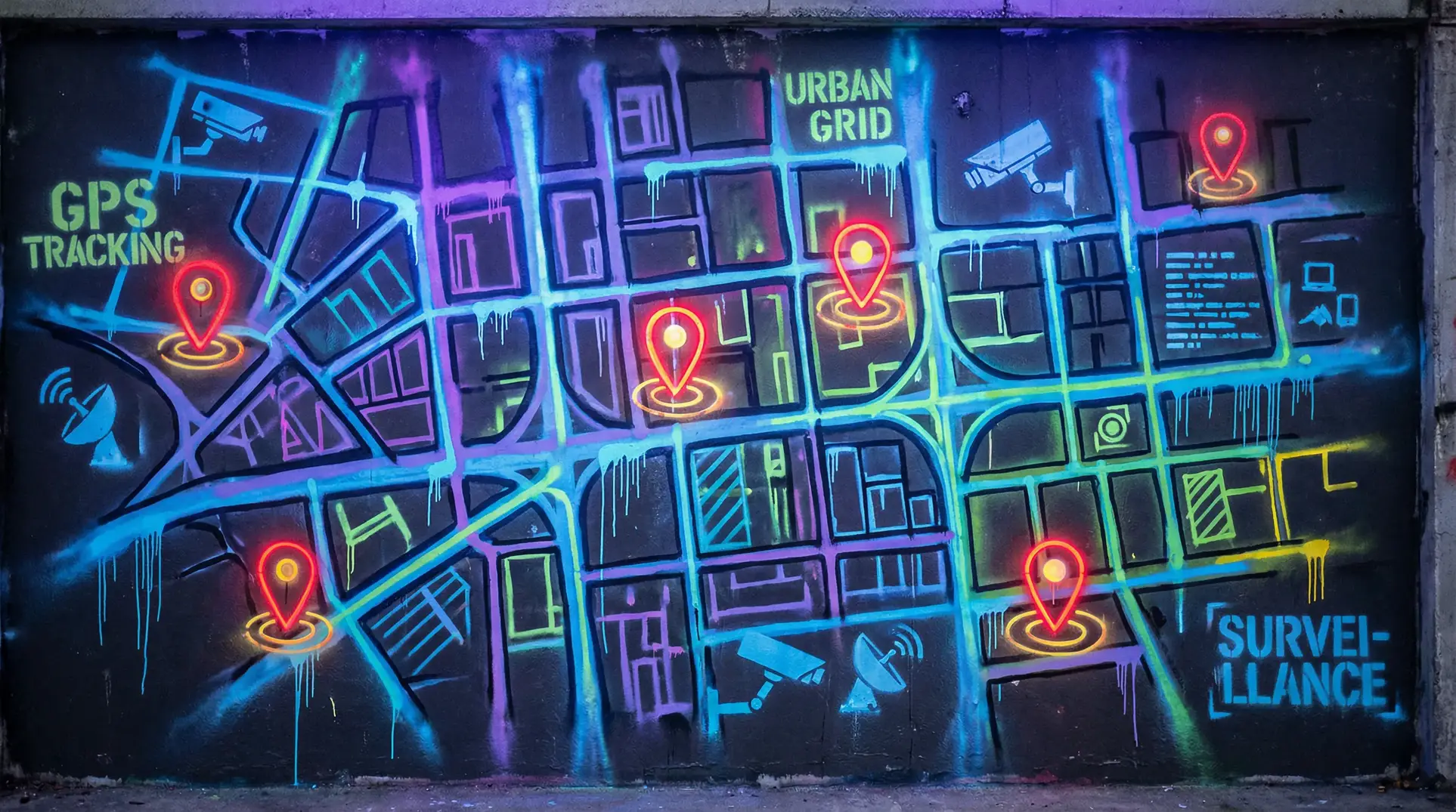 免费网站正能量WWW正能量网址 狗仔追踪地图 - 城市涂鸦风格